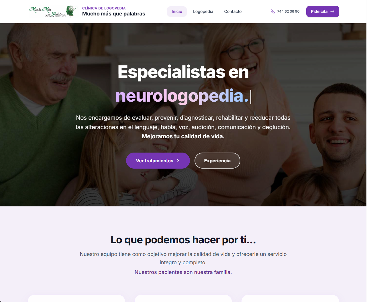 Captura del proyecto Logopediatomelloso.com